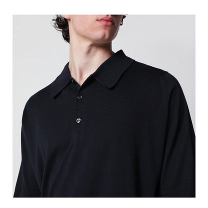 MAYFEYR - John Smedley - Navy Blue Finchley Polo In Cotton - FINCHLEYCONA