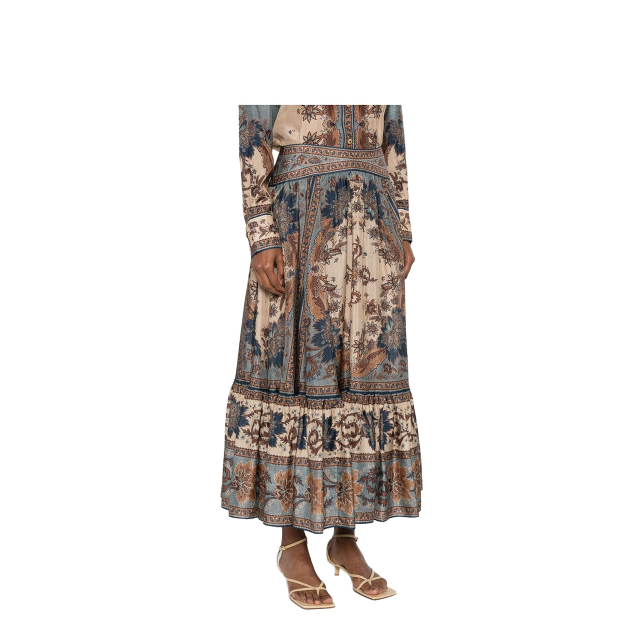 Ascension Printed Silk Skirt