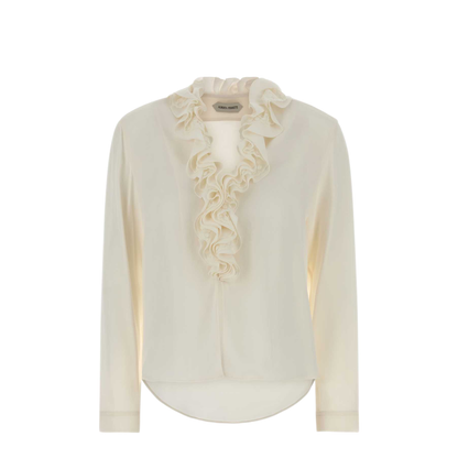 MAYFEYR - ALBERTA FERRETTI - Ivory Crepe Blouse - A020266170003