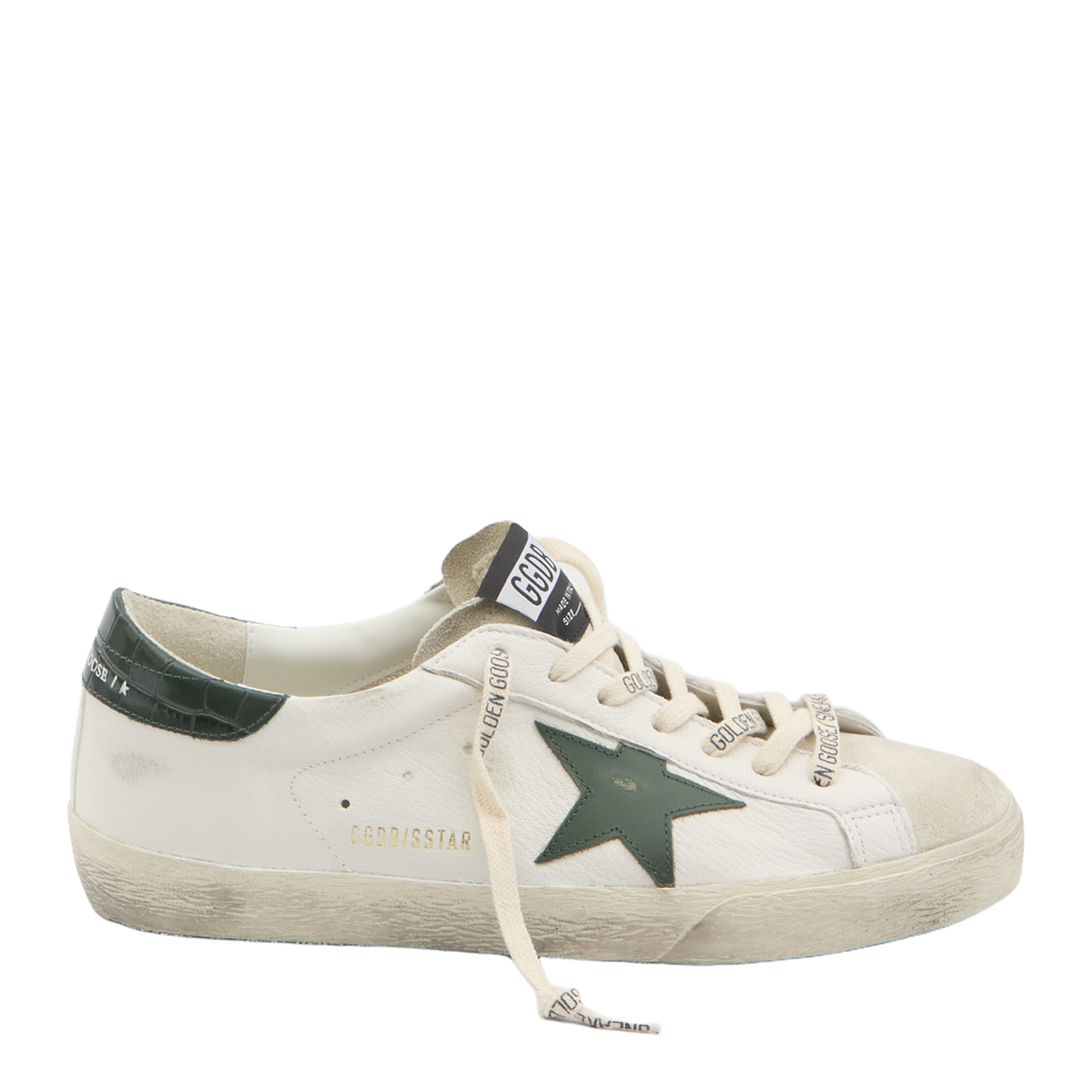 Super Star Nappa Upper Suede Toe and Tongue Leather Star Printed Leather Heel