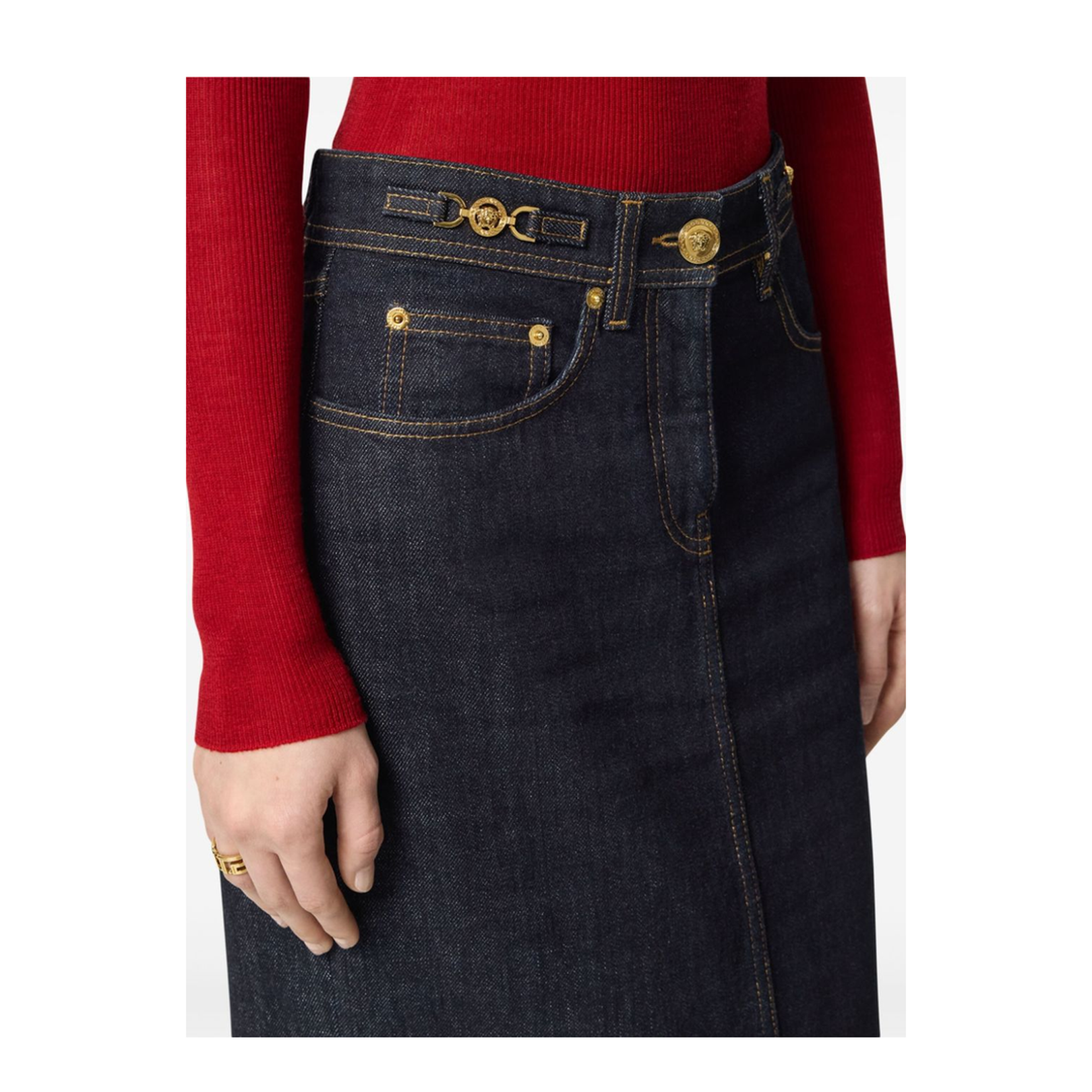 Denim Long Skirt
