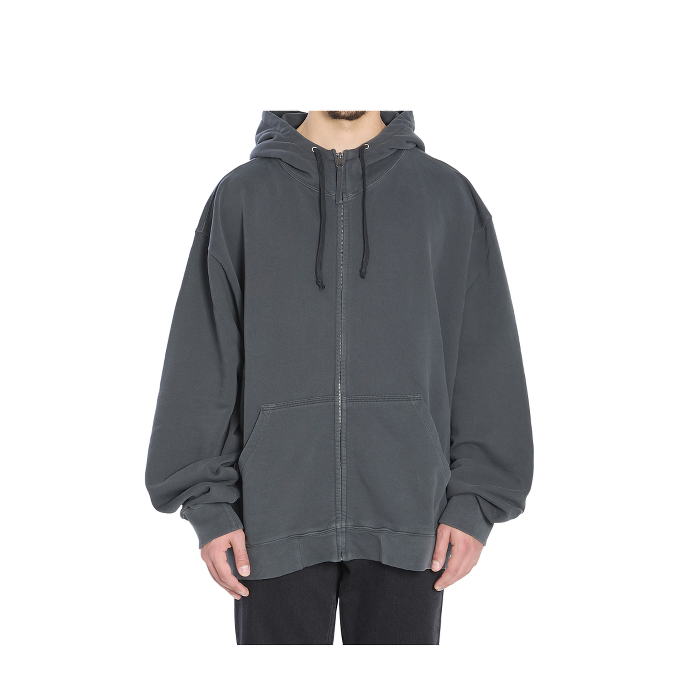 Graphite Cotton Oversize Sweatshirt In Gray