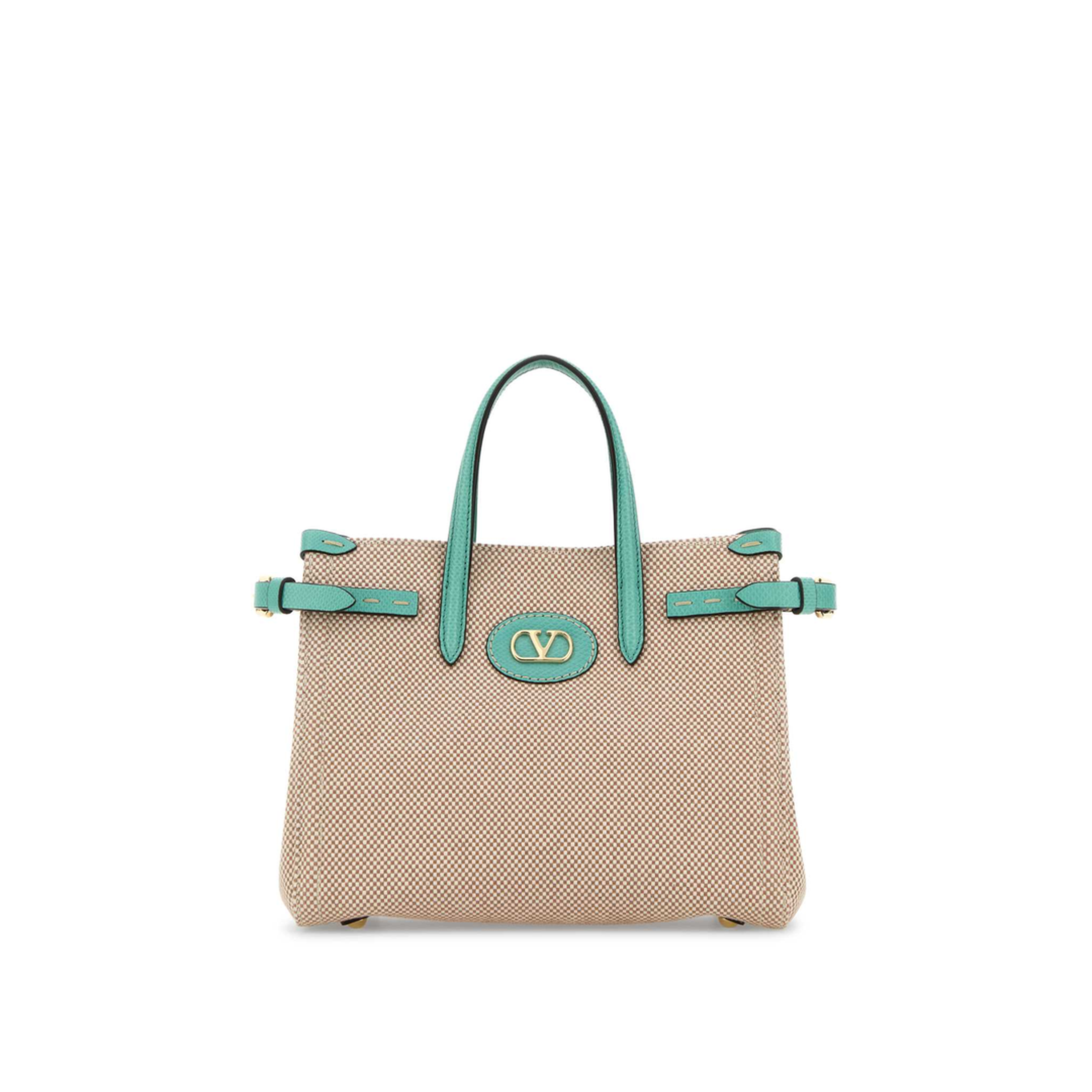 Two-Tone Canvas Antibes Handbag