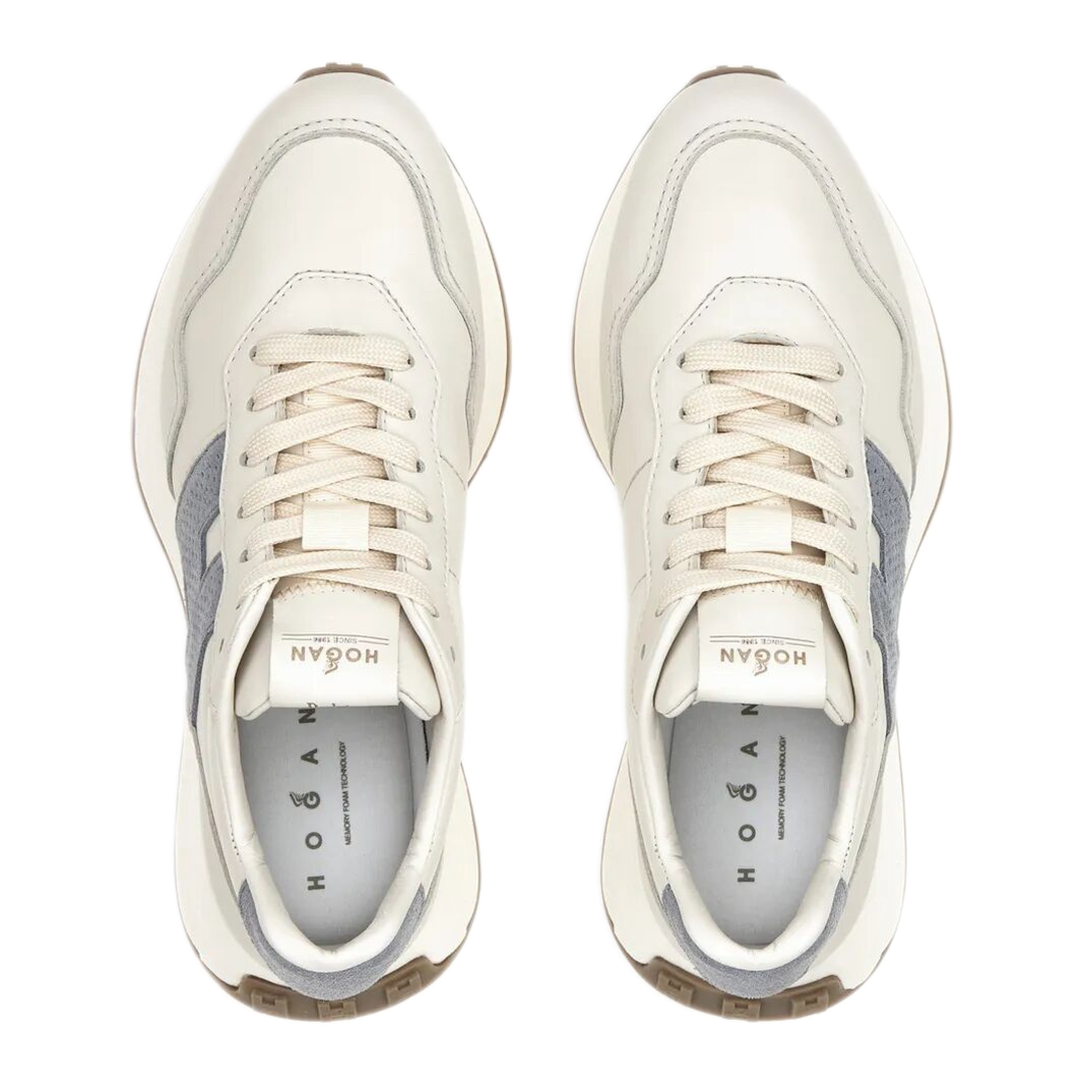 MAYFEYR - Hogan - Smooth Leather Sneakers With Suede - HXW6410EH4PUY9