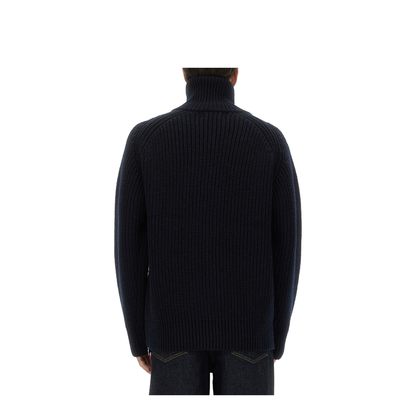 Zippered Wool Sweater