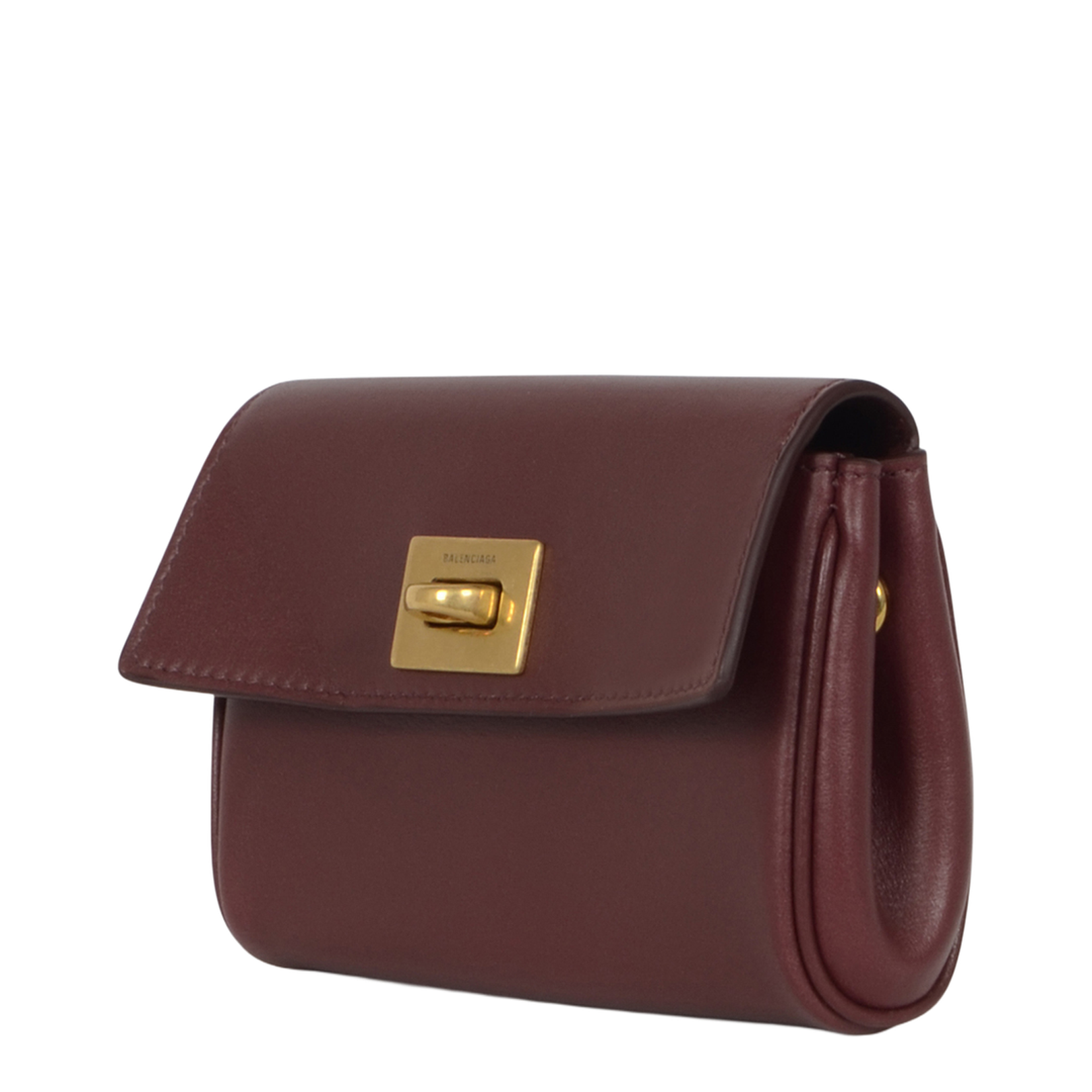 Cardholder with Flap in Dark Bordeaux