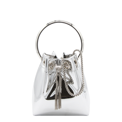 Bon Bon Mirror Fabric Mini Bag - Silver