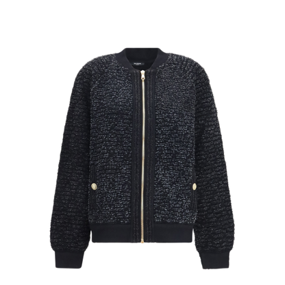 MAYFEYR - Balmain - Zip Jacket With Sequin Details - HF1TFB20KK120PA