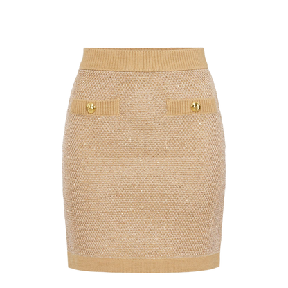 Knitted Skirt With Sequins