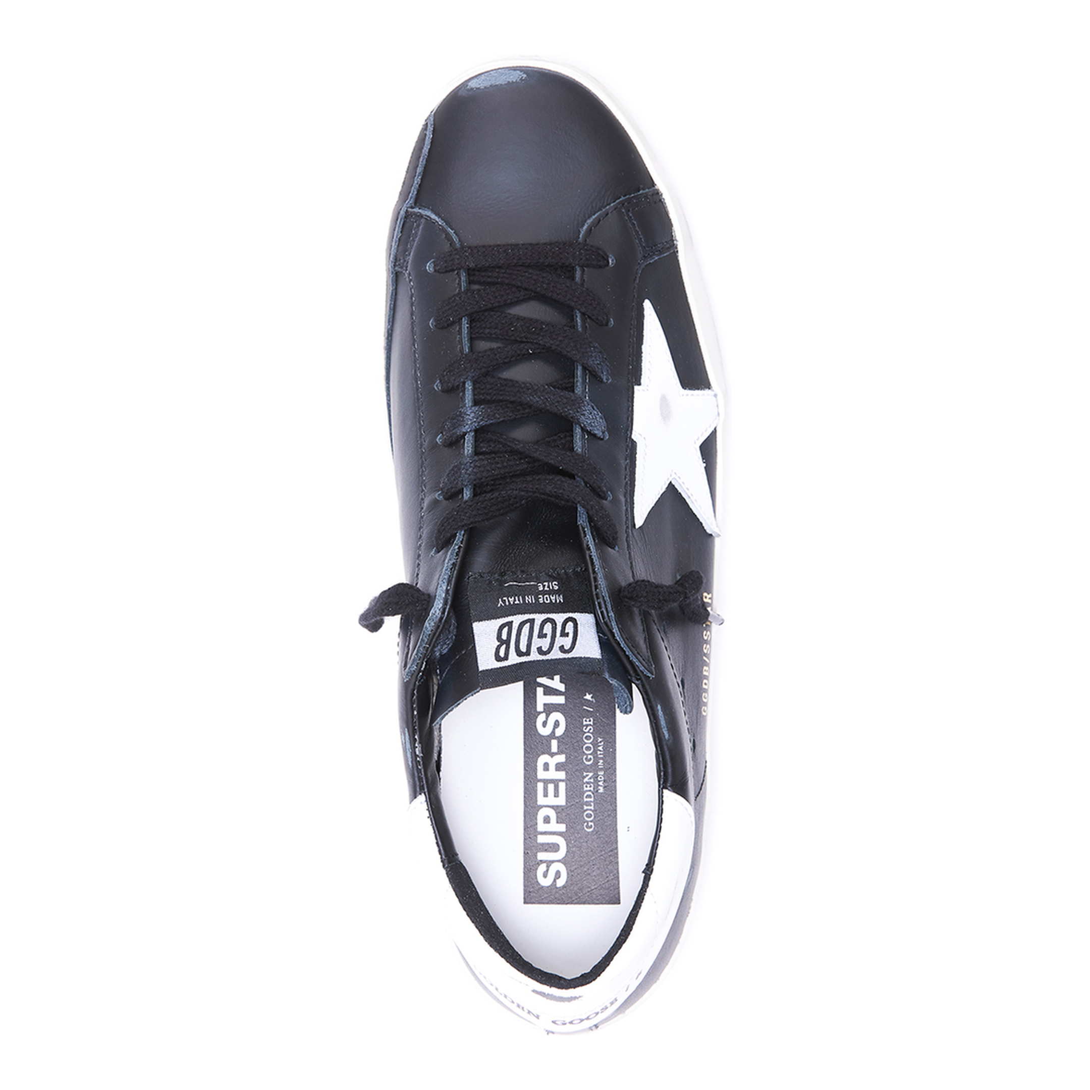 Super-Star Black White Leather