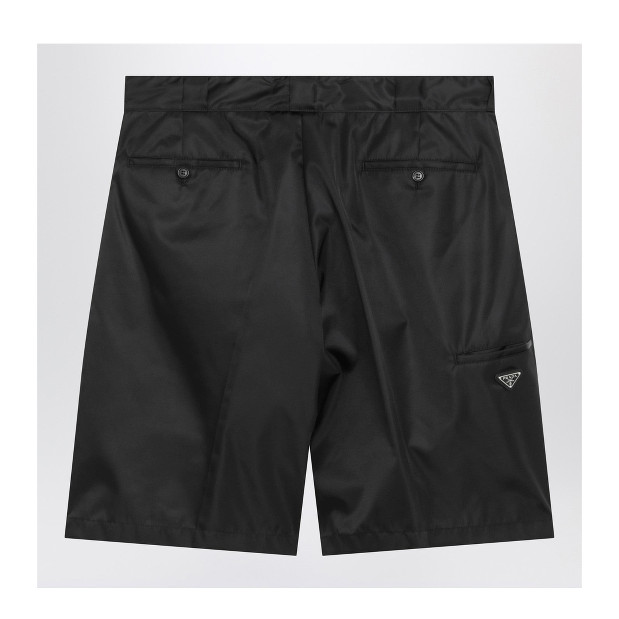Black Re-Nylon Bermuda Shorts