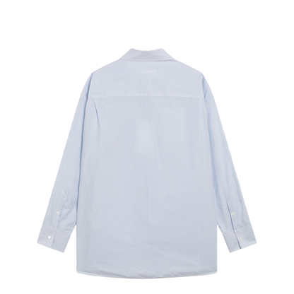 MAYFEYR - Mm6 Maison Margiela - White/Light Blue Striped Cotton Shirt - SH2DT0048M35874001F
