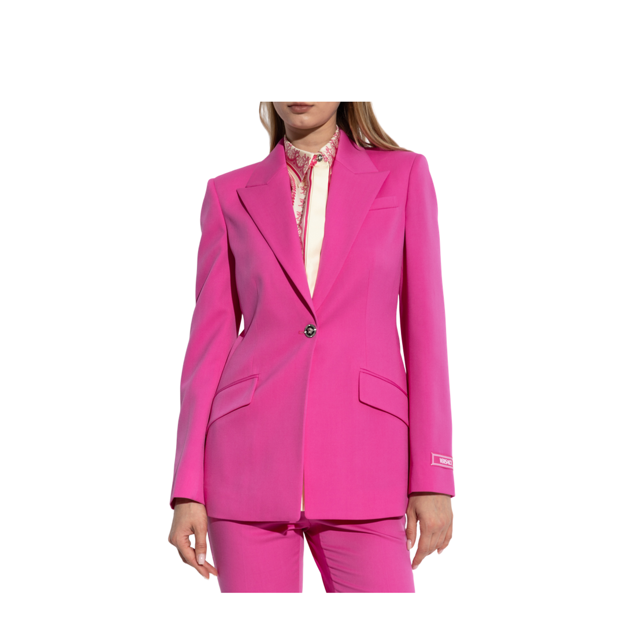 Wool Blazer with Closed Lapels