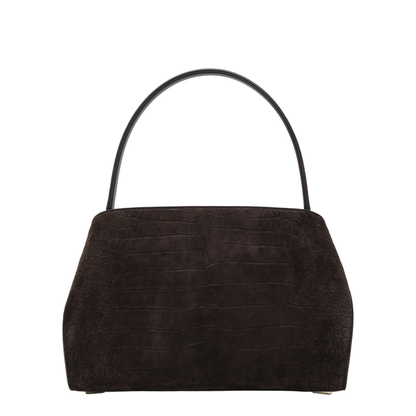Hug Soft Medium Velvet Shoulder Bag - Nero