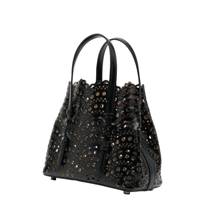 Mina 20 Small Calfskin Tote Bag - Noir