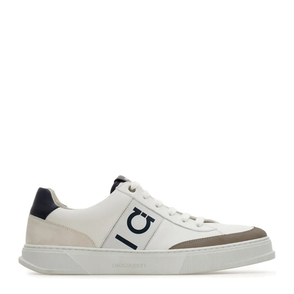 MAYFEYR - Ferragamo - Alaska Leather And Suede Sneaker With Gancini Detail - 02A0340784502