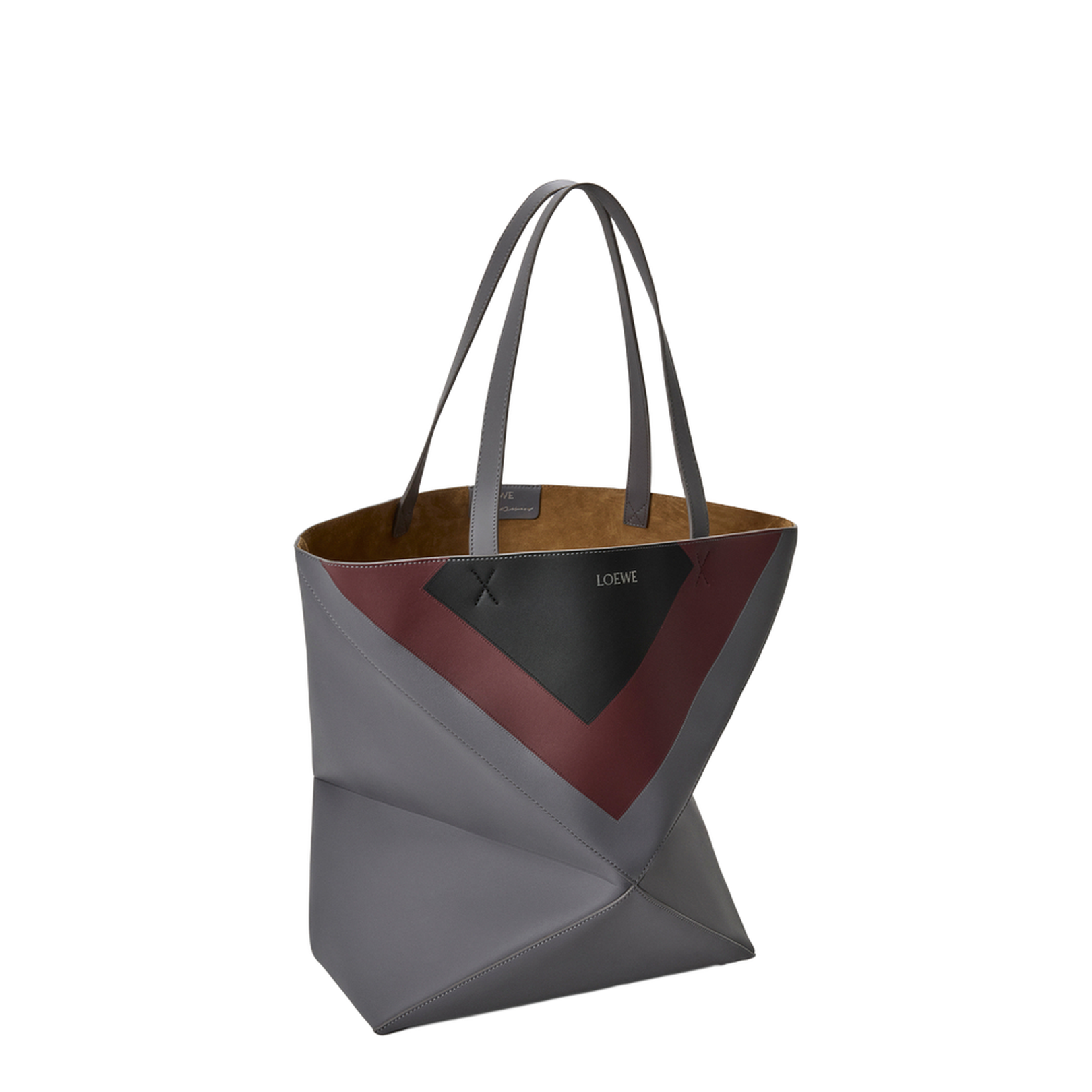 XL Puzzle Fold Tote in Nappa Calfskin Grey