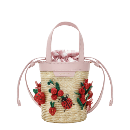 MAYFEYR - Aquazzura - Botanica Mini Bucket Bag In Raffia And Leather - BTCBCKB0RFCNSG