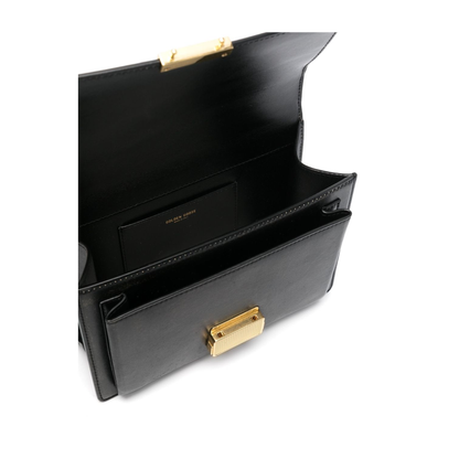 Black Leather Venezia Handbag