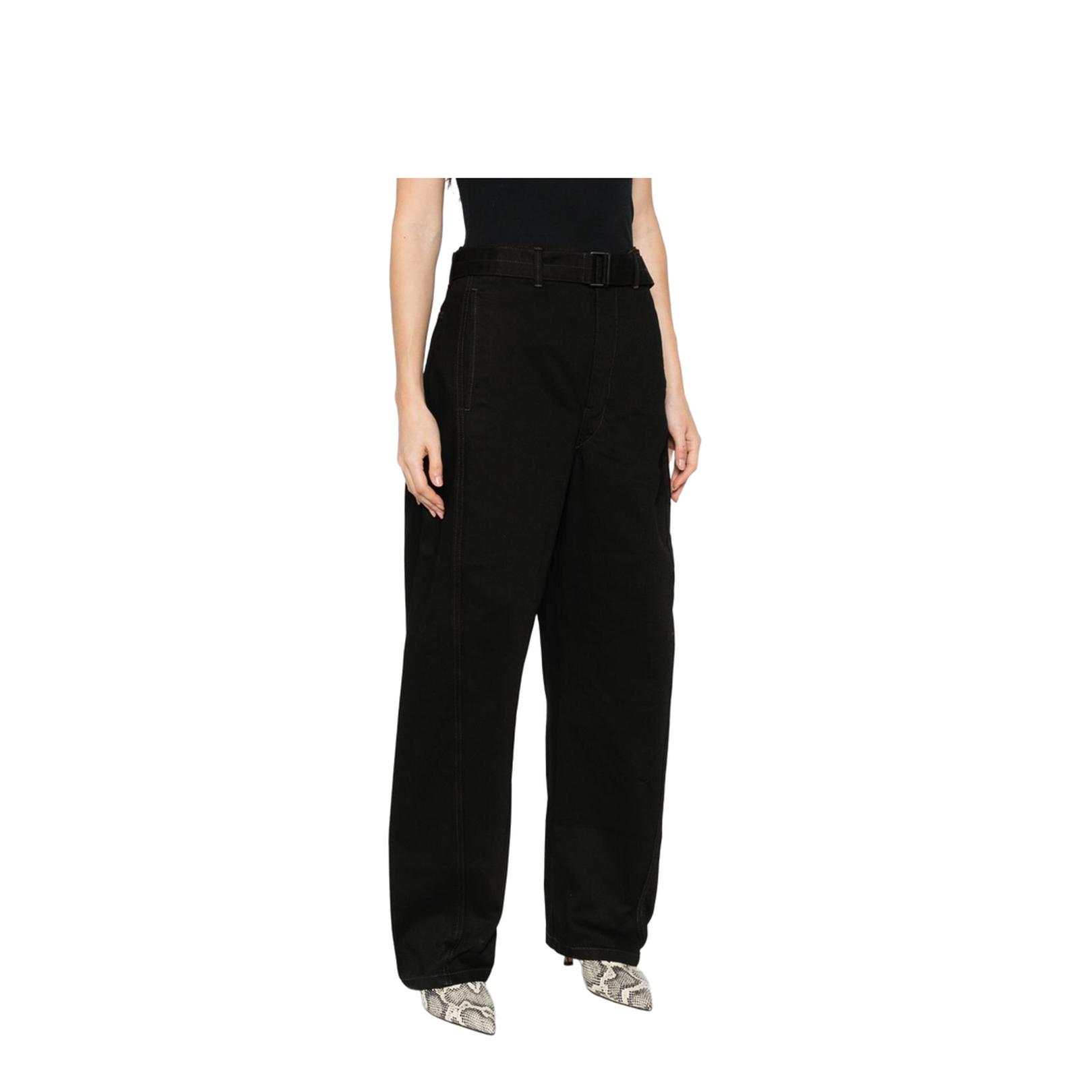 Black Maxi Barrel Workwear Pants