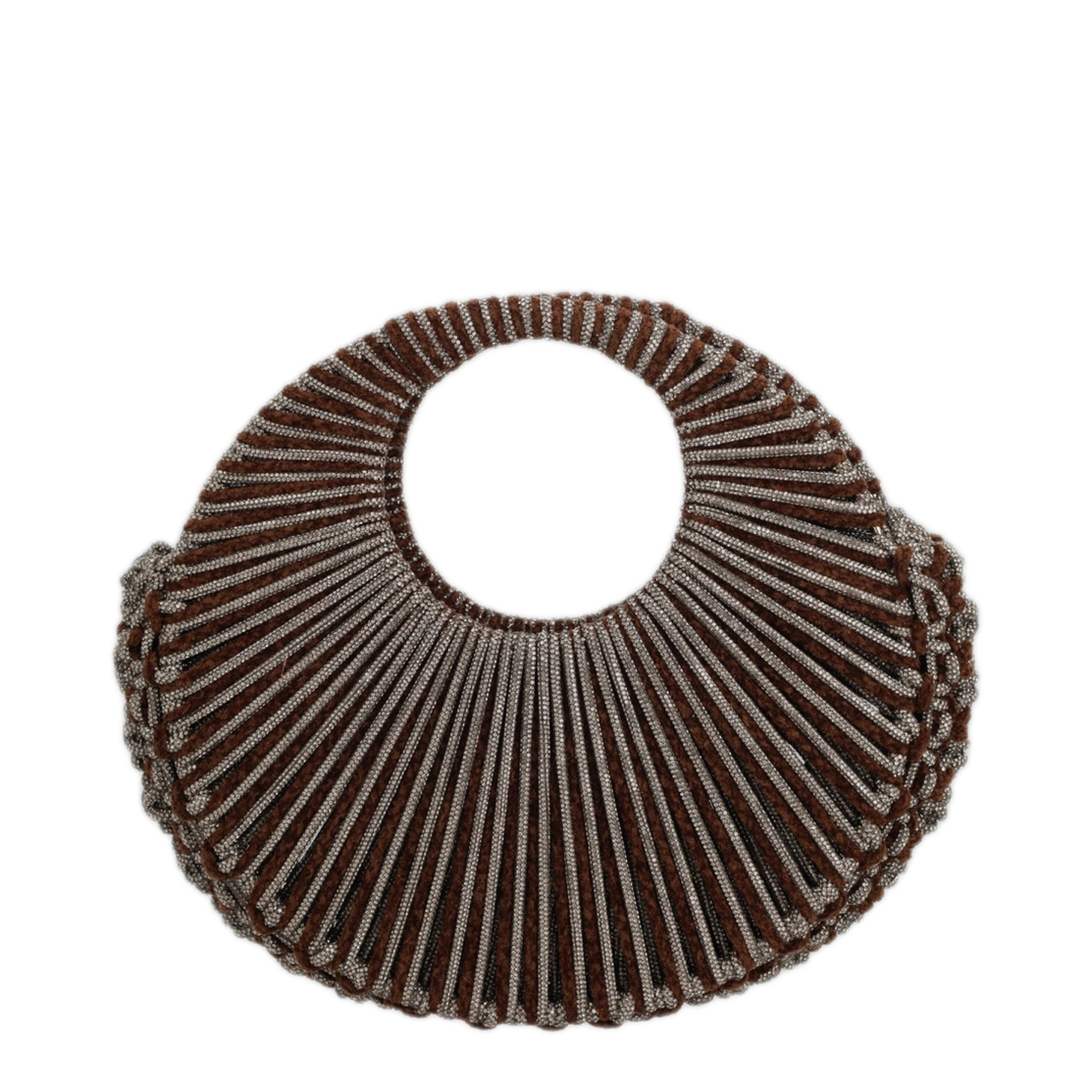 MAYFEYR - Hibourama - Medium Crystal Velvet Handbag Choco - JAYAMEDIUMCRYSTALVELVETCHOCO