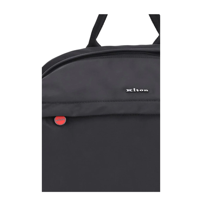 Nylon Backpack with Fabric Top Handle and Two Front Zippered Pockets