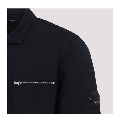 MAYFEYR - C.P. Company - Blue Cotton Shirt - 20CMOS226A110626G888