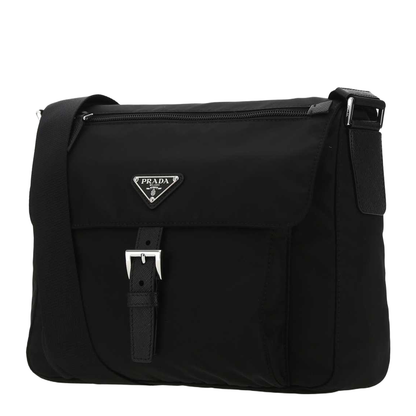 Black Re-Nylon Crossbody Bag