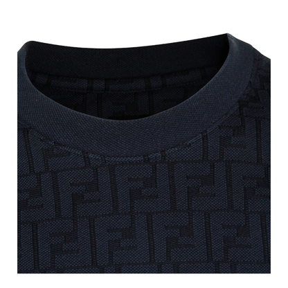 MAYFEYR - Fendi - Deep Blue Cotton T-Shirt - FY0936AUR1F0QA2