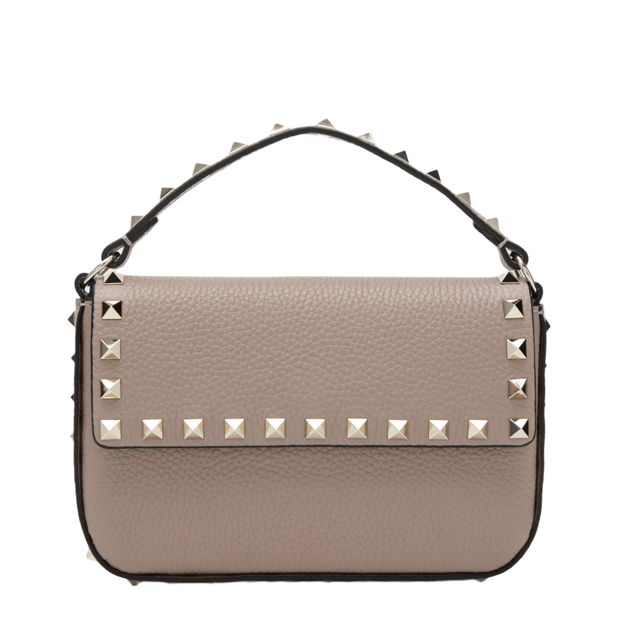 MAYFEYR - Valentino - Rockstud Pouch In Grained Calf Leather, Powder - 9W2P0W07VSHP45