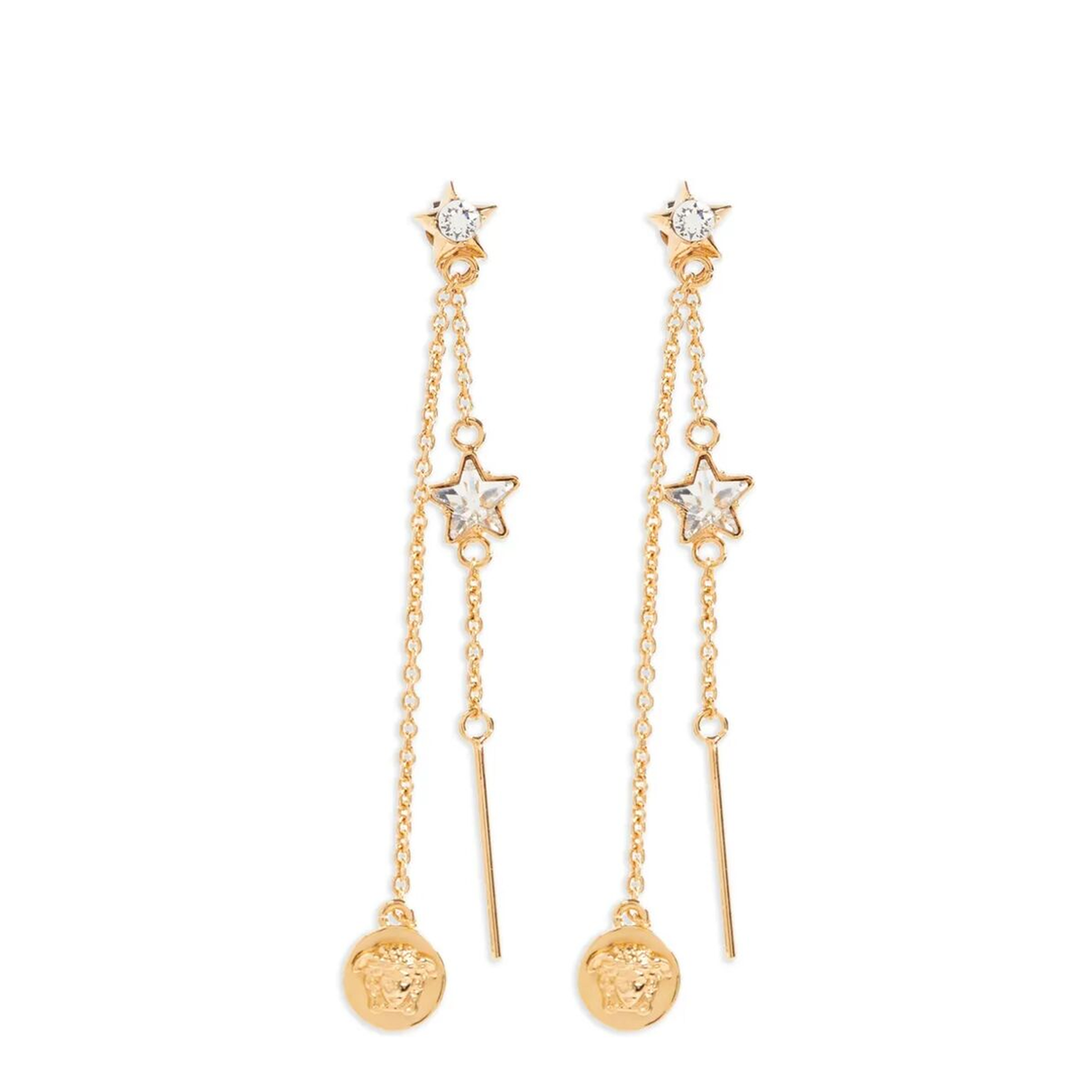 Long Earrings Shimmering Crystals