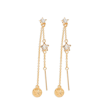 Long Earrings Shimmering Crystals