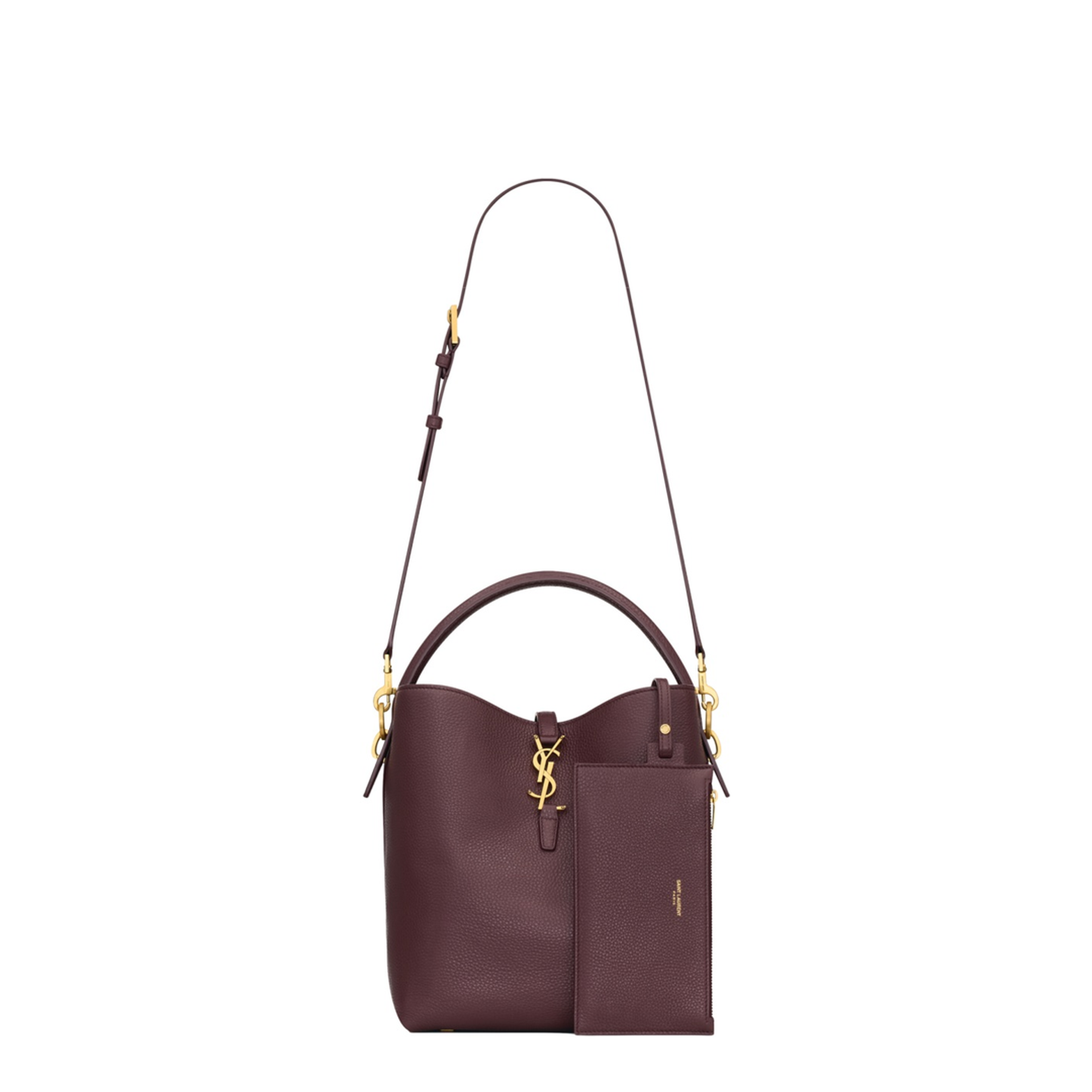 LE 37 Calf Leather Bucket Bag - Bordeaux