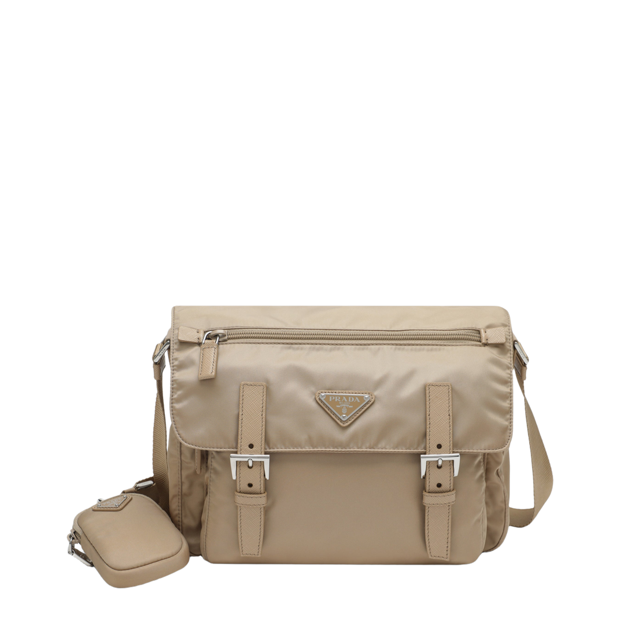 MAYFEYR - Prada - Medium Crossbody Bag In Camel Re-Nylon - 1BD953B1MRV44F0040