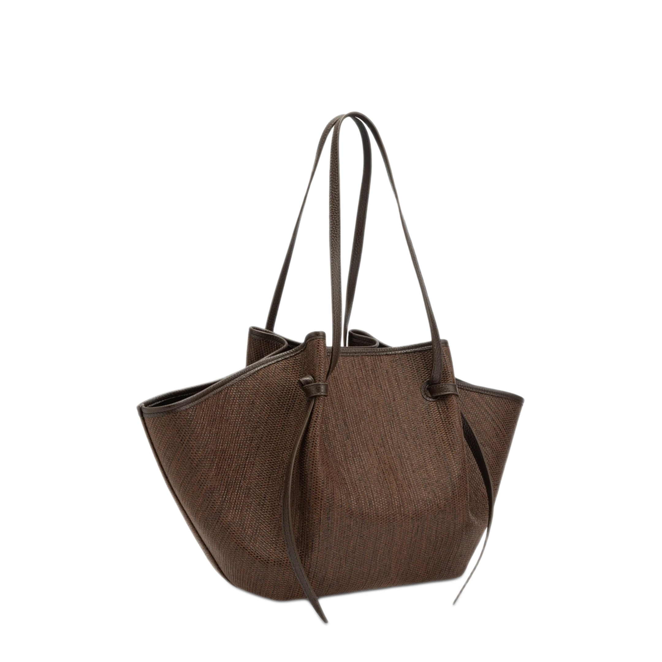 MAYFEYR - YUZEFI - Mochi Woven Raffia Shoulder Bag - MOCHIWOVENRAFFIAFUDGE