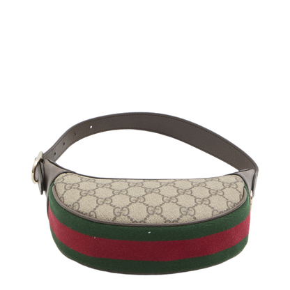 Ophidia Small GG Monogram Coated Fabric Shoulder Bag - Beige/Brown