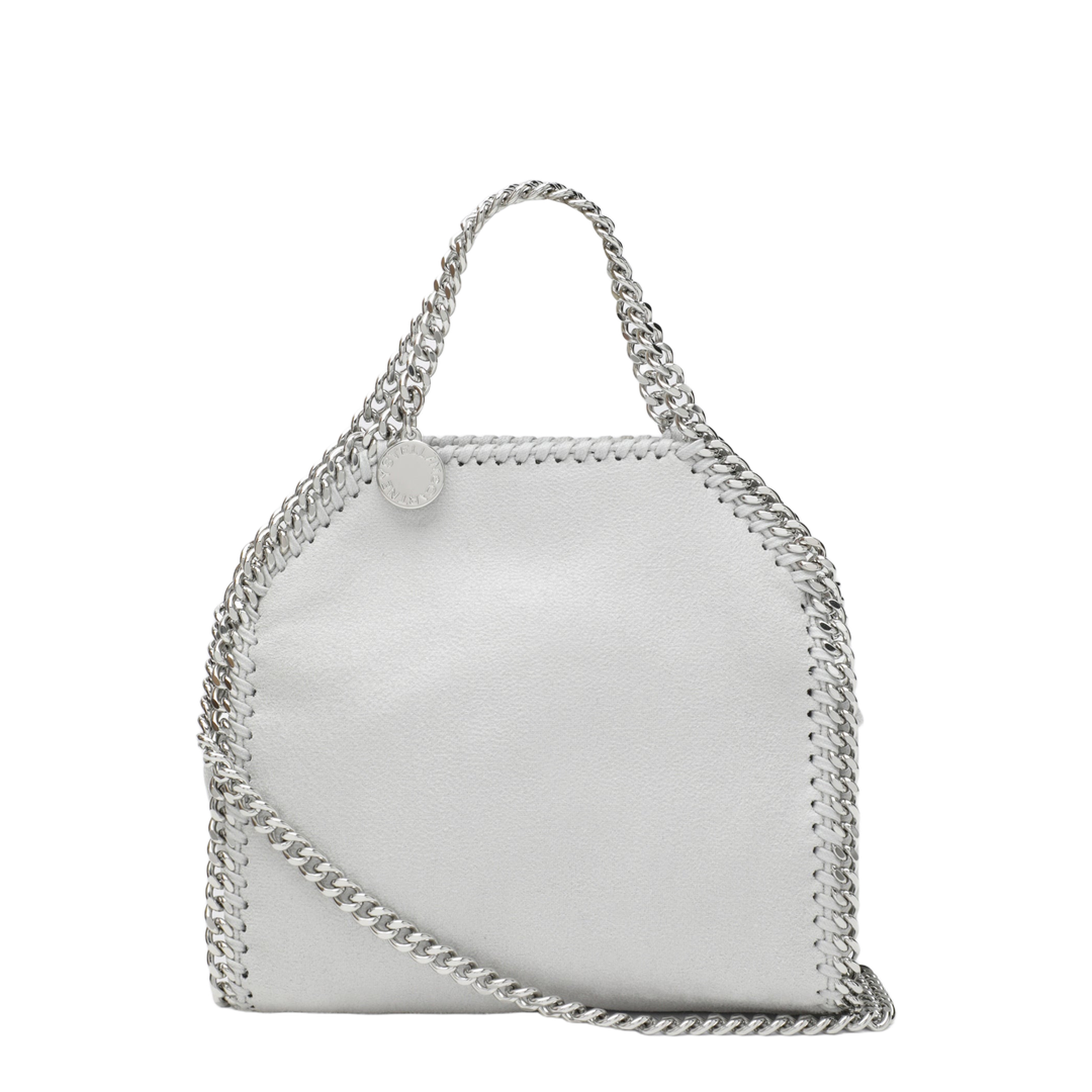 Pearl Grey Micro Falabella Tote Bag