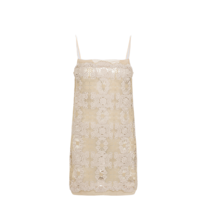MAYFEYR - Ermanno Scervino - Beige Polyester Mini Dress - D482Q725UEOB4884
