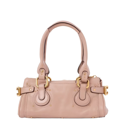 Paddington Small Grained Leather Shoulder Bag - Earthy Pink