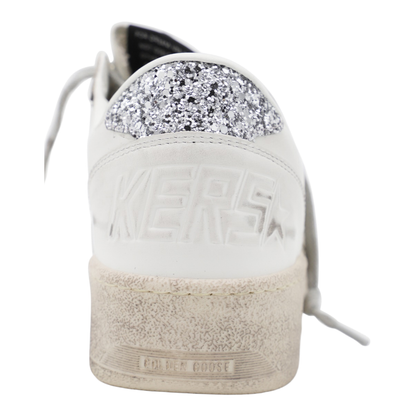 Ball Star with Silver Leather Star and Silver Glitter
