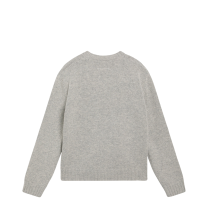 MAYFEYR - Mm6 Maison Margiela - Sweater With Calligraphic Print In Grey Melange - S52HL0065M13288806S