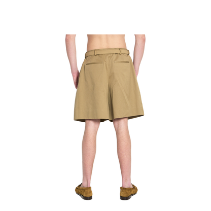 Cotton Drill Shorts with Belt