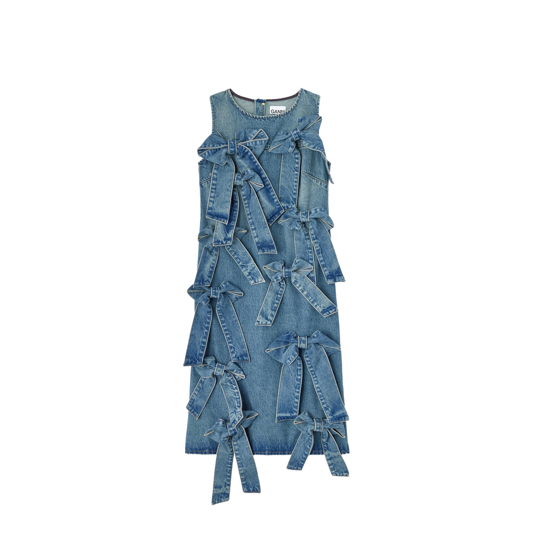 Ganni Cotton Denim Dress – MAYFEYR