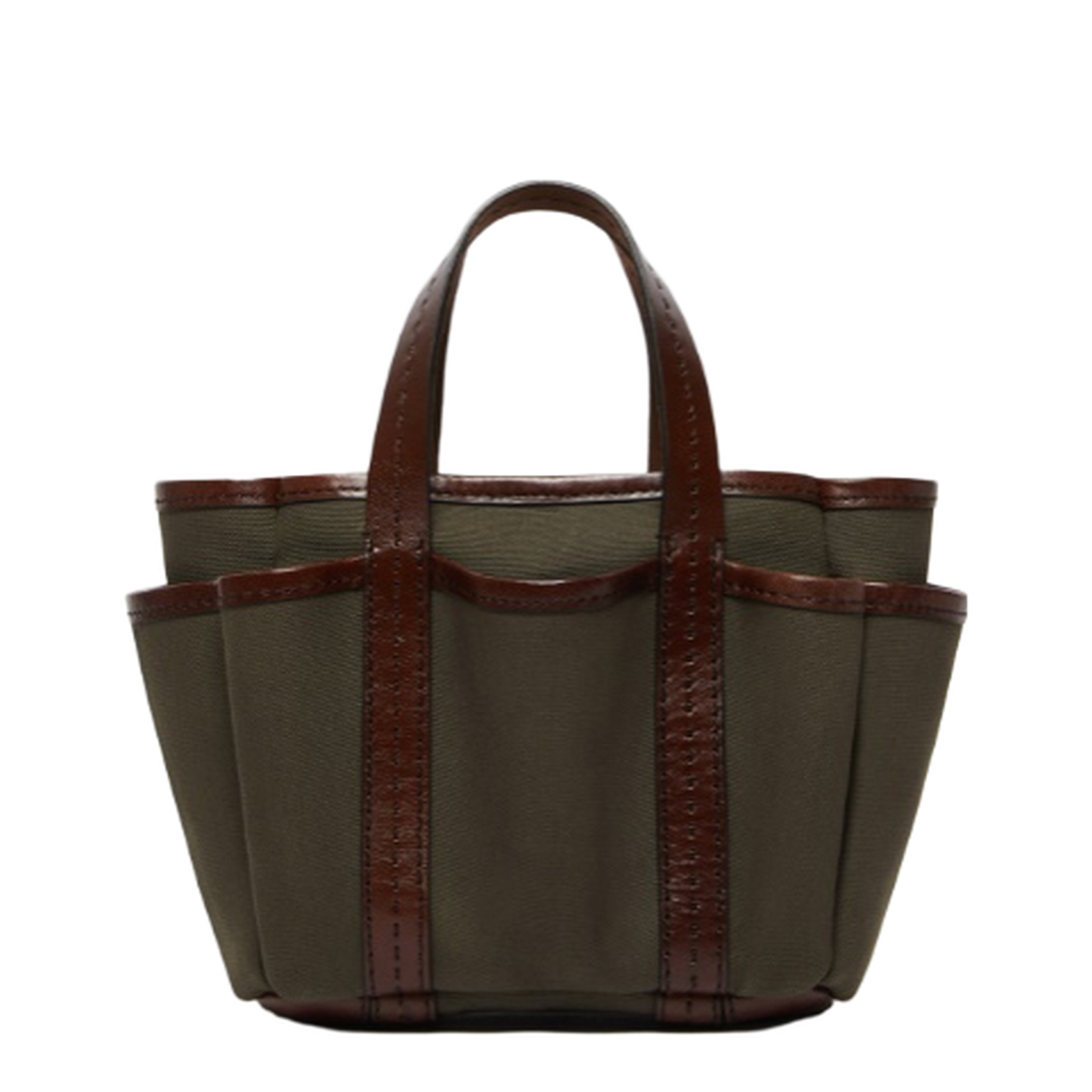 Canvas and Leather Giardiniera Mini Tote Bag