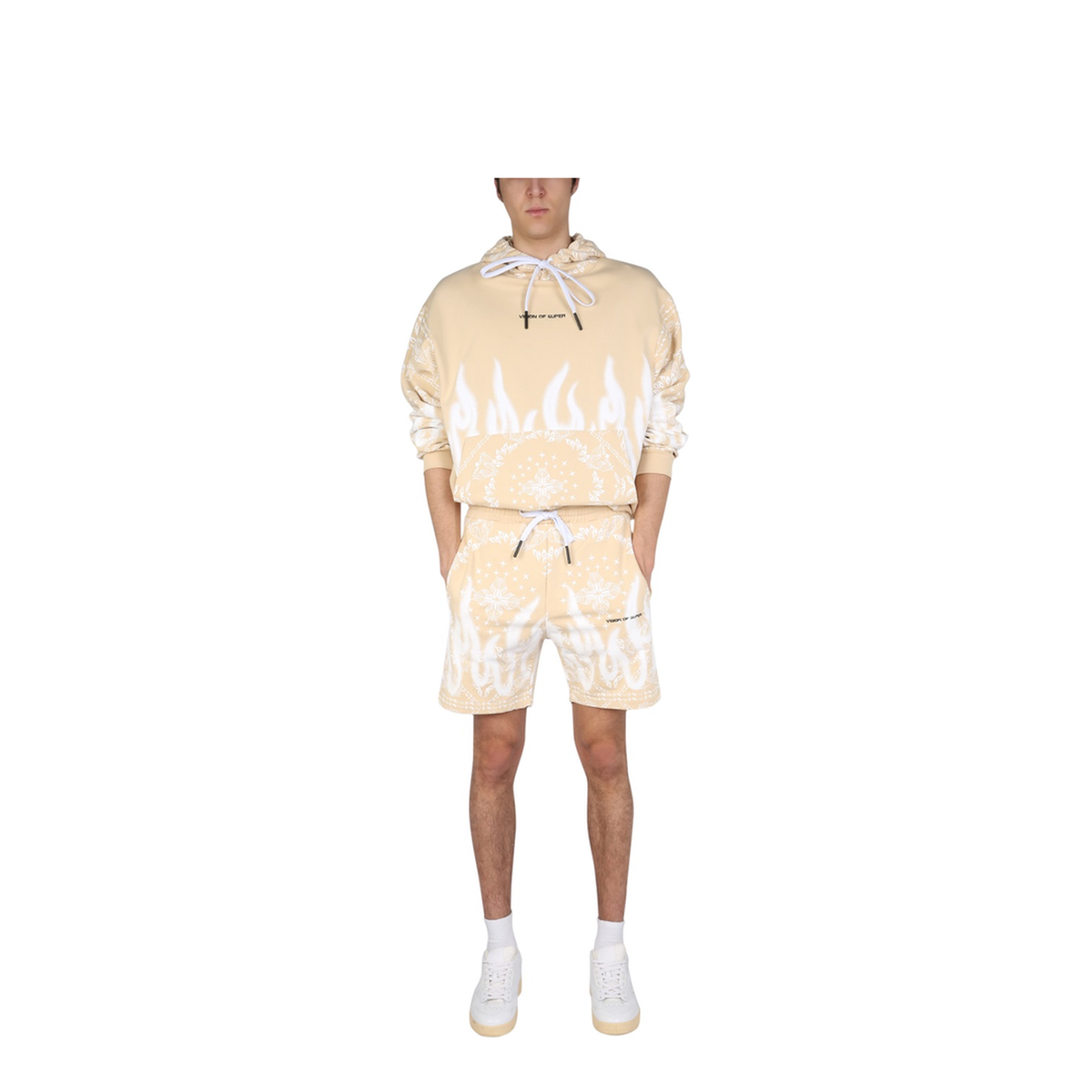 MAYFEYR - VISION OF SUPER - Sweatshirt With Paisley Pattern - VS00026SFCBEIGE