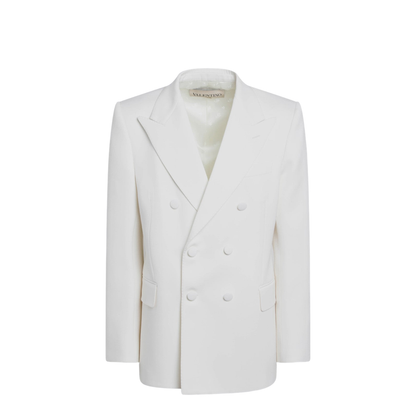 Double Breasted Wool Gabardine Coat