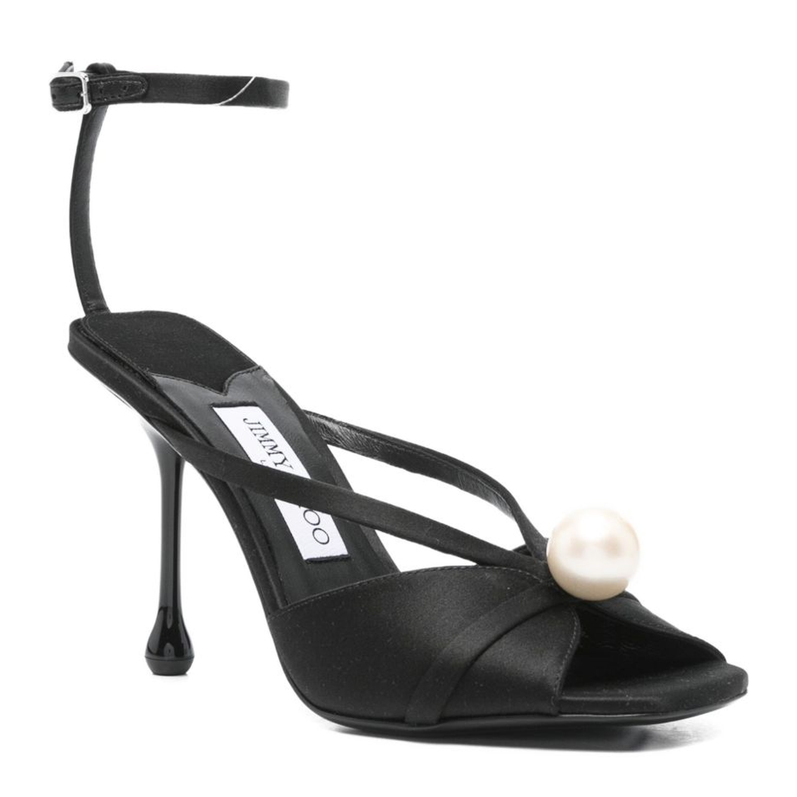 Embellished Satin Sandals