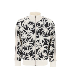 Palm Angels zip-up sweatshirt with palms print