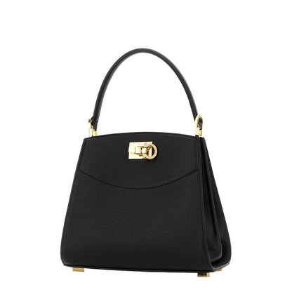 Black Leather Small Studio Box Handbag