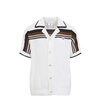 MAYFEYR - Casablanca - Short-Sleeve Crochet Shirt - MPF26KW93301